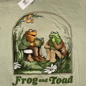 Frog and Toad Green Graphic Crewneck Short-sleeve T-Shirt Large Men’s Unisex NWT